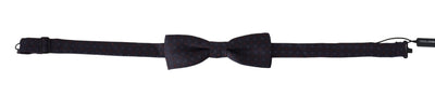 Dolce & Gabbana Stunning Gray Patterned Silk Bow Tie - Masuh best bargains 