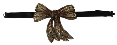 Dolce & Gabbana Elegant Silk Rhinestone Bow Tie - Masuh best bargains 