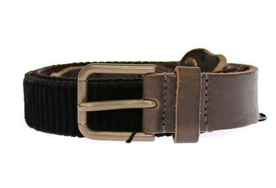 Dolce & Gabbana Elegant Leather-Cotton Fusion Men's Belt - Masuh best bargains 