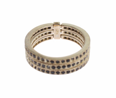 Nialaya Chic Silver & Black CZ Crystal Ring - Masuh best bargains 