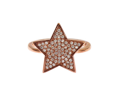 Nialaya Dazzling Pink Gold Plated Sterling Silver CZ Ring - Masuh best bargains 