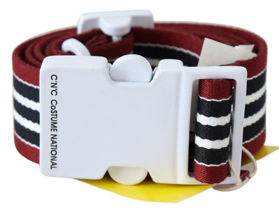 Costume National Elegant Stripe Canvas Waist Belt - Masuh best bargains 