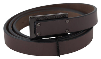 Costume National Elegant Dark Brown Leather Belt - Masuh best bargains 