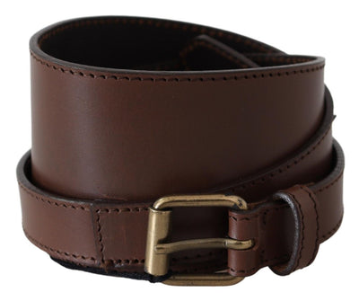 PLEIN SUD Elegant Rustic Gold-Tone Leather Belt - Masuh best bargains 