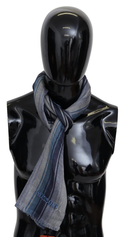Missoni Elegant Multicolor Wool Scarf with Logo Embroidery - Masuh best bargains 