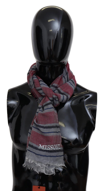 Missoni Elegant Multicolor Striped Wool Scarf - Masuh best bargains 