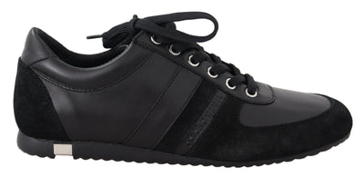 Dolce & Gabbana Elegant Black Leather Sport Sneakers - Masuh best bargains 
