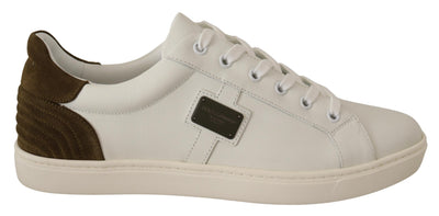 Dolce & Gabbana Chic White Leather Sneakers for Men - Masuh best bargains 
