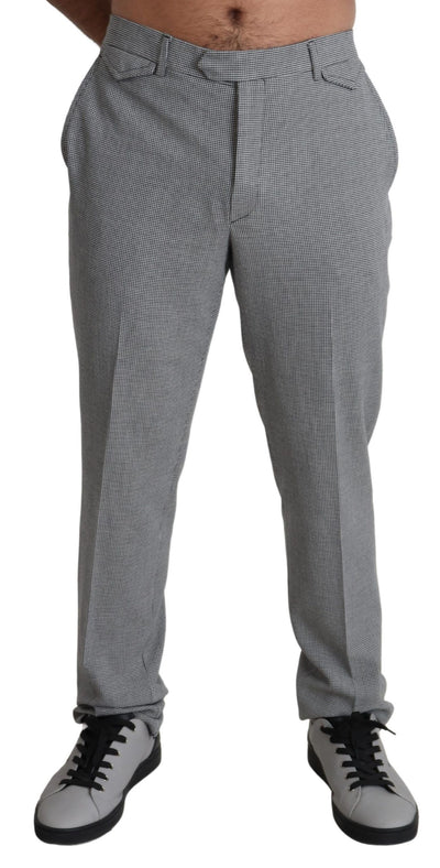 BENCIVENGA Elegant Checkered Wool Formal Trousers - Masuh best bargains 
