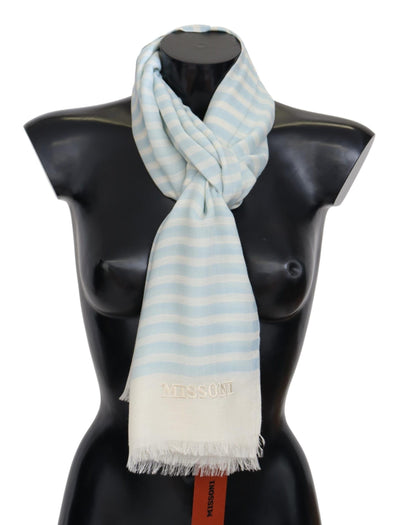 Missoni Elegant Cashmere Scarf with Linear Design - Masuh best bargains 
