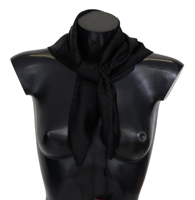 Missoni Elegant Black Wool Scarf with Embroidered Logo - Masuh best bargains 