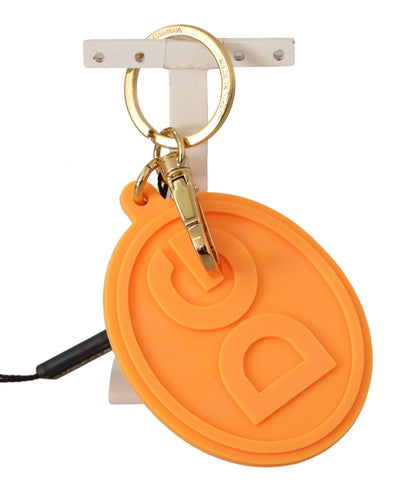 Dolce & Gabbana Stunning Orange Gold Keychain & Bag Charm - Masuh best bargains 