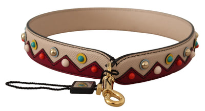 Dolce & Gabbana Elegant Beige Leather Shoulder Bag Strap - Masuh best bargains 