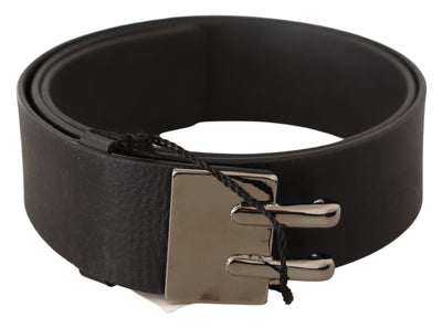 Costume National Elegant Black Leather Fashion Belt - Masuh best bargains 