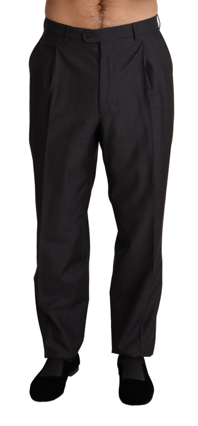 Dolce & Gabbana Elegant Gray Skinny Dress Trousers - Masuh best bargains 