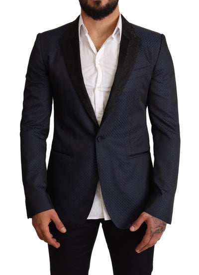 Dolce & Gabbana Elegant Blue Slim Fit Martini Blazer - Masuh best bargains 