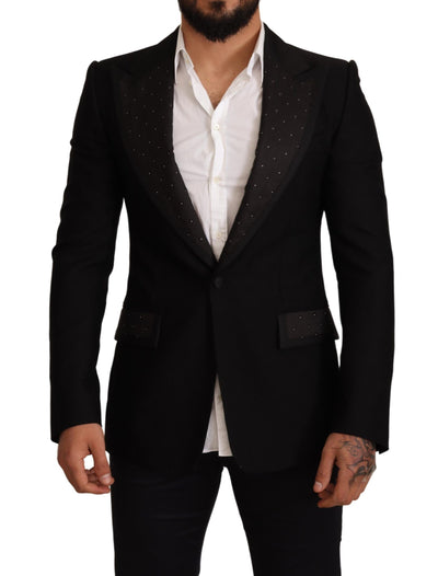 Dolce & Gabbana Elegant Slim Fit Black Blazer Jacket - Masuh best bargains 