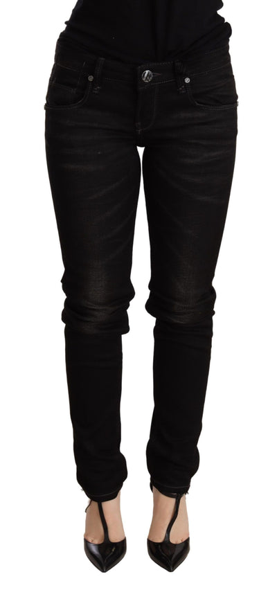 Acht Chic Black Low Waist Skinny Denim - Masuh best bargains 