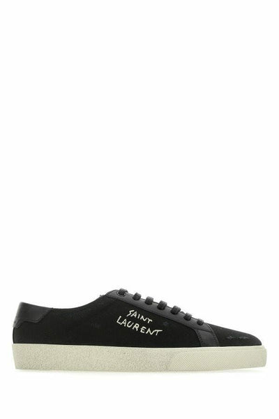 Saint Laurent Sleek Black Canvas & Leather Low-Top Sneakers - Masuh best bargains 