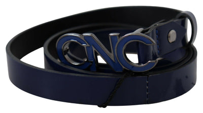 Costume National Sleek Dark Blue Leather Fashion Belt - Masuh best bargains 