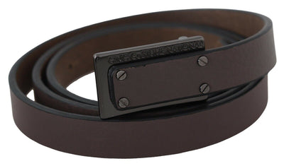 Costume National Elegant Brown Leather Fashion Belt - Masuh best bargains 
