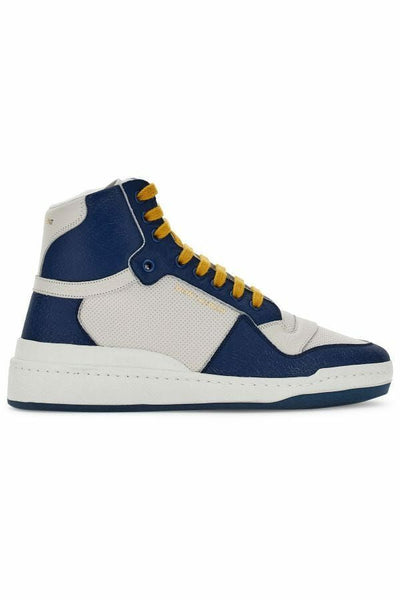Saint Laurent Elevate Your Style with Mid-Top Blue Luxury Sneakers - Masuh best bargains 