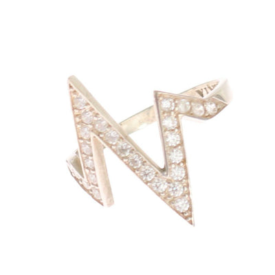 Nialaya Radiant Silver Crystal Encrusted Ring - Masuh best bargains 