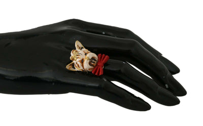 Dolce & Gabbana Elegant Canine Charm Women's Ring - Masuh best bargains 