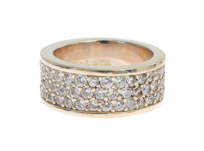 Nialaya Glamorous Silver CZ Crystal Embellished Ring - Masuh best bargains 