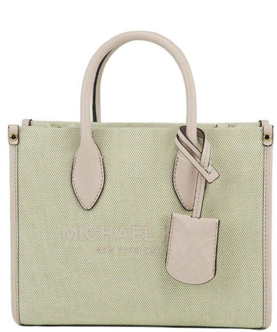Michael Kors Mirella Small Powder Blush Canvas Shopper Crossbody Handbag Purse - Masuh best bargains 