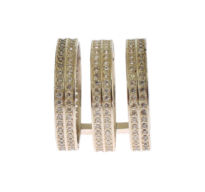 Nialaya Silver Crystal Adorned Statement Ring - Masuh best bargains 