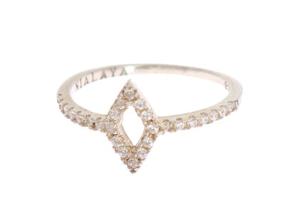 Nialaya Elegant Silver CZ Crystal Studded Ring - Masuh best bargains 