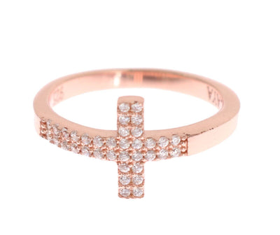Nialaya Elegant Pink Crystal Encrusted Silver Ring - Masuh best bargains 
