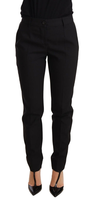 Dolce & Gabbana Elegant Tapered Virgin Wool Trousers - Masuh best bargains 
