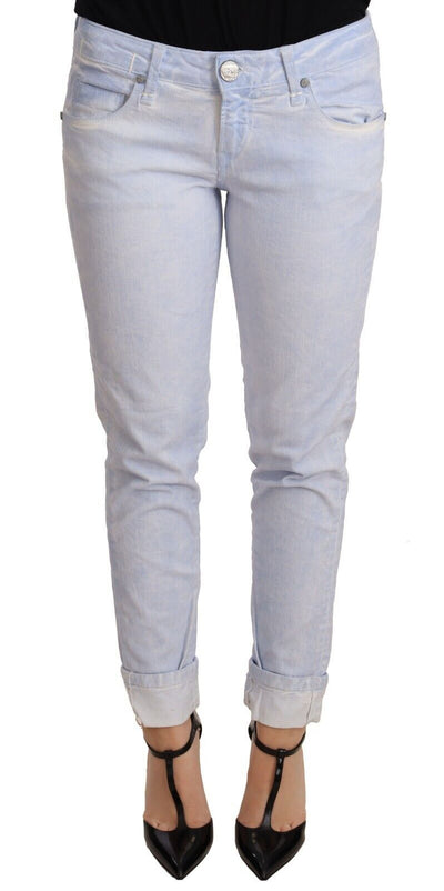 Acht Light Blue Cotton Push Up Denim Jeans - Masuh best bargains 