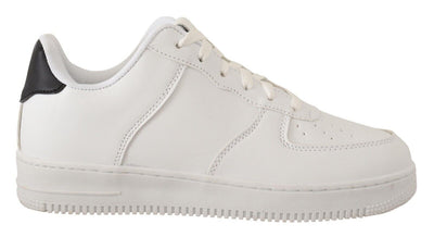 SIGNS Chic White Leather Low Top Sneakers - Masuh best bargains 