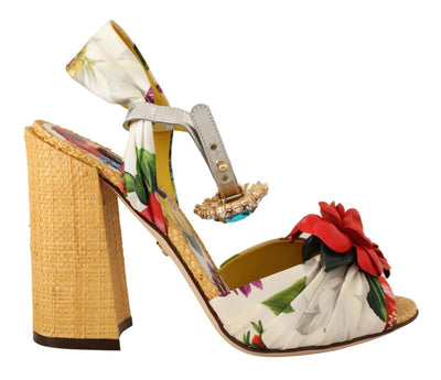 Dolce & Gabbana Multicolor Crystal Embellished Heel Sandals - Masuh best bargains 
