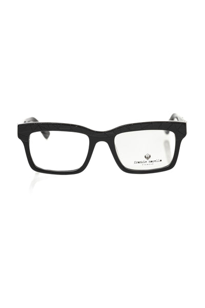 Frankie Morello Black Acetate Unisex Frame - Masuh best bargains 