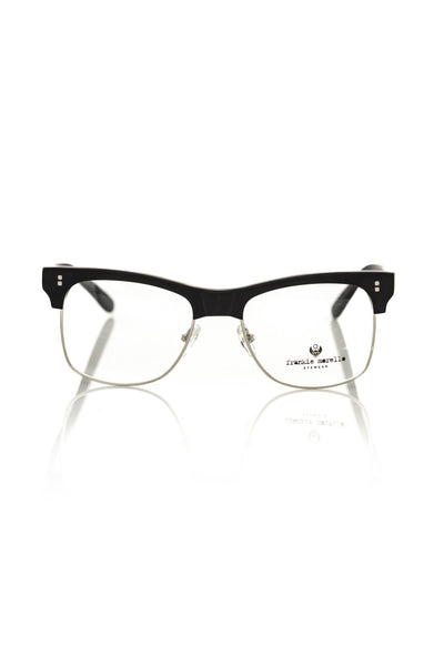 Frankie Morello Black Acetate Unisex Eyeglass Frame - Masuh best bargains 