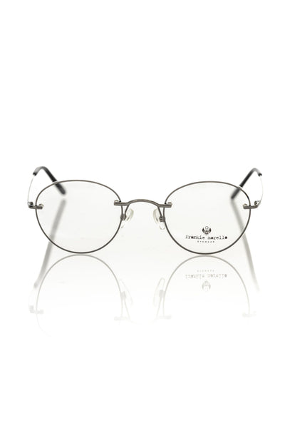Frankie Morello Gray Metallic Unisex Eyeglass Frame - Masuh best bargains 