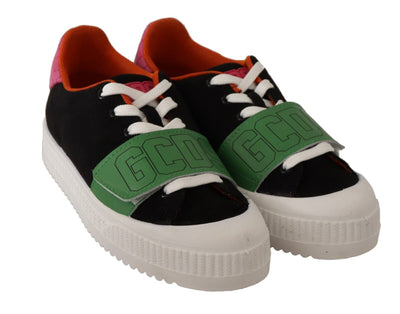 GCDS Stylish Multicolor Low Top Lace-Up Sneakers - Masuh best bargains 