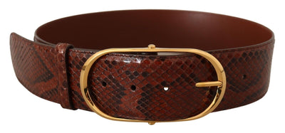 Dolce & Gabbana Elegant Python Snake Skin Leather Belt - Masuh best bargains 