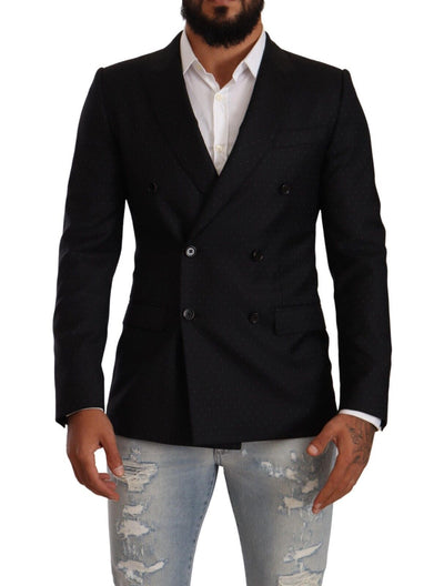 Dolce & Gabbana Elegant Black Dotted Formal Blazer - Masuh best bargains 