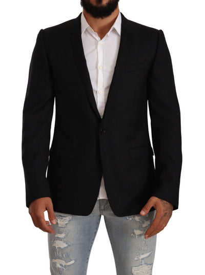 Dolce & Gabbana Exclusive Black Virgin Wool Blazer - Masuh best bargains 