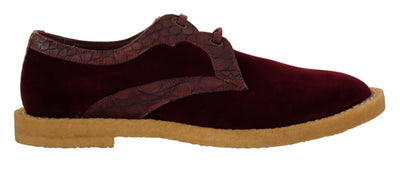 Dolce & Gabbana Elegant Velvet and Exotic Leather Dress Shoes - Masuh best bargains 