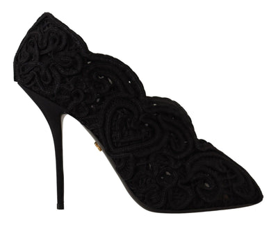 Dolce & Gabbana Elegant Black Lace Stiletto Heels - Masuh best bargains 