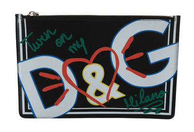 Dolce & Gabbana Elegant Black Leather Coin Wallet - Masuh best bargains 