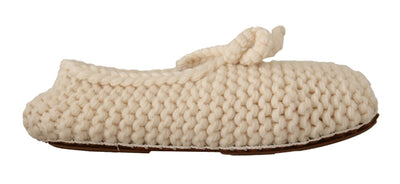 Dolce & Gabbana Chic Wool Knit Ballerina Flats - Masuh best bargains 