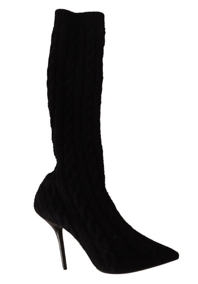 Dolce & Gabbana Elegant Stretch Sock Boots in Black - Masuh best bargains 