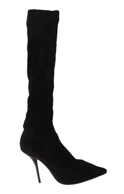 Dolce & Gabbana Elegant Black Stretch Socks Boots - Masuh best bargains 